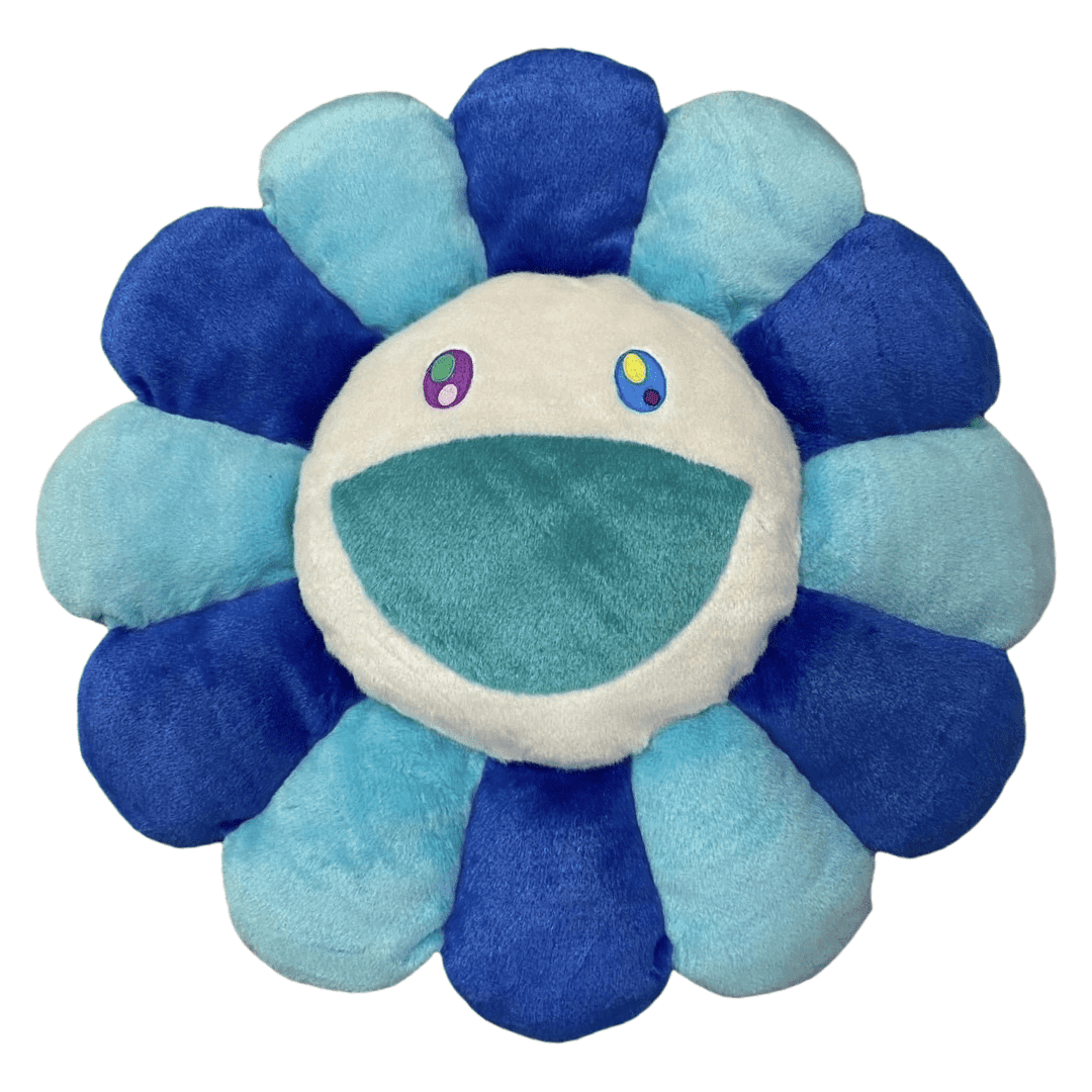 Takashi Murakami Flower 60cm Cushion Blue Navy ‣ Monkey Paw México