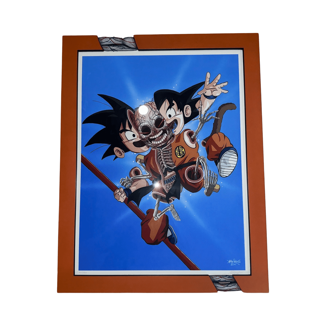 Nychos Goku Anatomy 65x65cm Custome Frame (2023) 01 | Monkey Paw Mexico