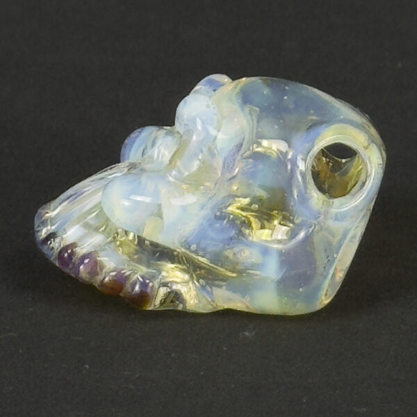 Gorilla Skull Clear Blue 1.5 Pendant 08 | Monkey Paw Mexico