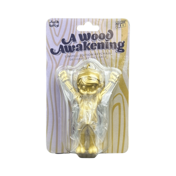 A Wood Awakening Gold 3 Keychain By Juce Gace 01 | Monkey Paw Mexico