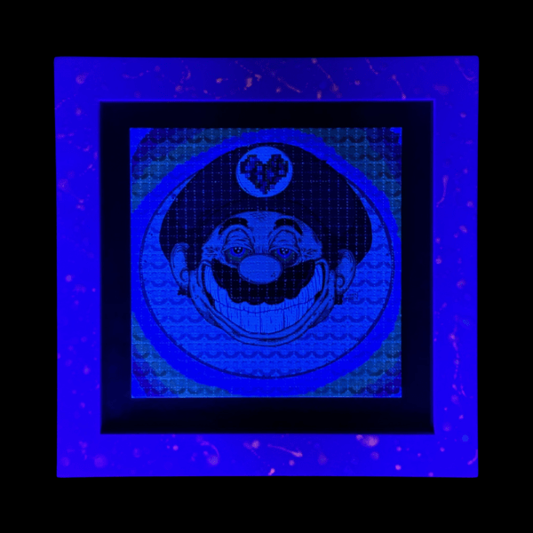 Acid Mario 30x30 cm Framed Print By Vincent Gordon 02 | Monkey Paw Mexico