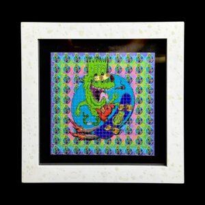 Bartfink 30x30 cm Framed Print By Vincent Gordon 01 | Monkey Paw Mexico