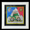 Bike Day 2023 Blotter Art 30x30 cm Framed Print By Vincent Gordon