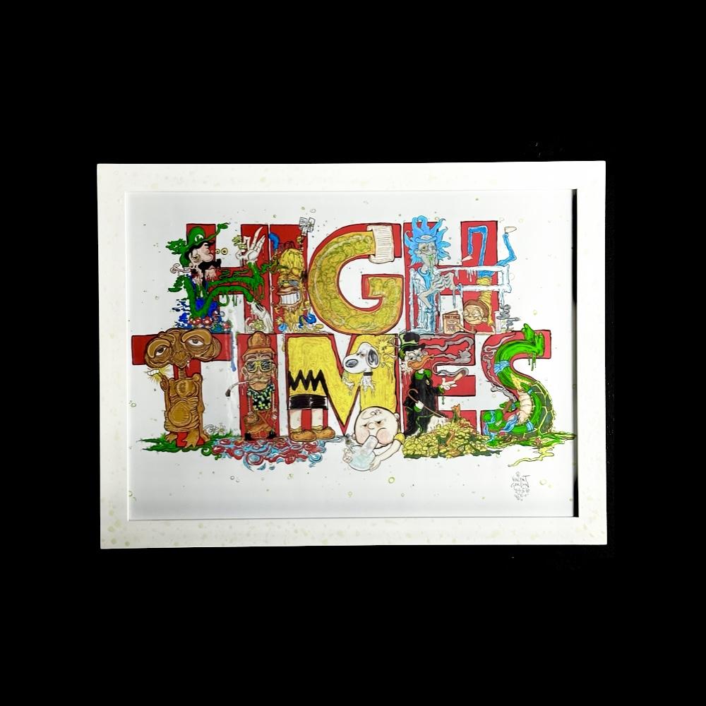 High Times Mural (Official) 51x67 cm Framed Print By Vincent Gordon 01 | Monkey Paw Mexico