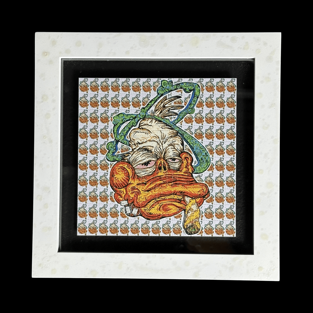 Spun Duck Blotter Art 30x30 Framed Print By Vincent Gordon 01 | Monkey Paw Mexico