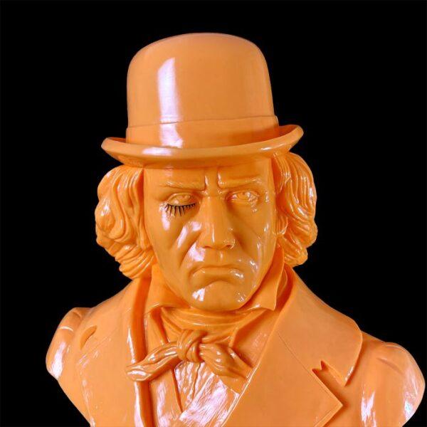Ludwig Van Bust Orange 15" Designer Toy by Frank Kozik 02| Monkey Paw Mexico
