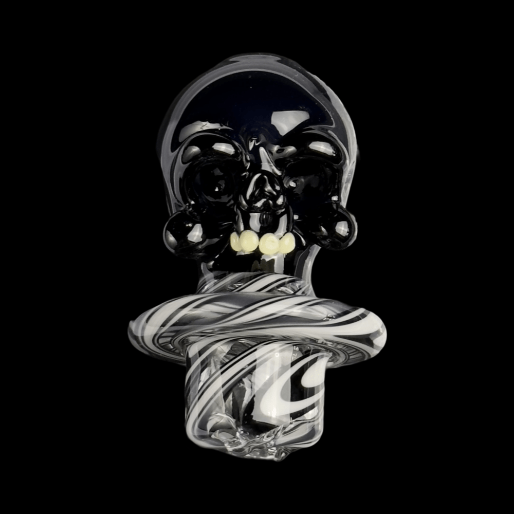Slpinner Cap Skull Black By Hendy Glass 01 Monkey Paw Mexico