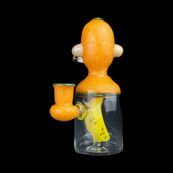 Smoke Chimp Orange Edition 6.5" Rig By The Glass Fish (Complete Set) 03 | Monkey Paw Mexico