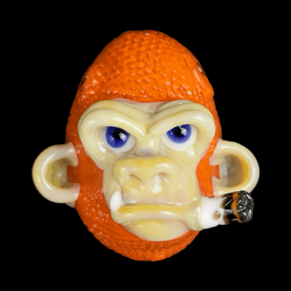 Smoke Chimp Orange Edition 6.5" Rig By The Glass Fish (Complete Set) 06 | Monkey Paw Mexico
