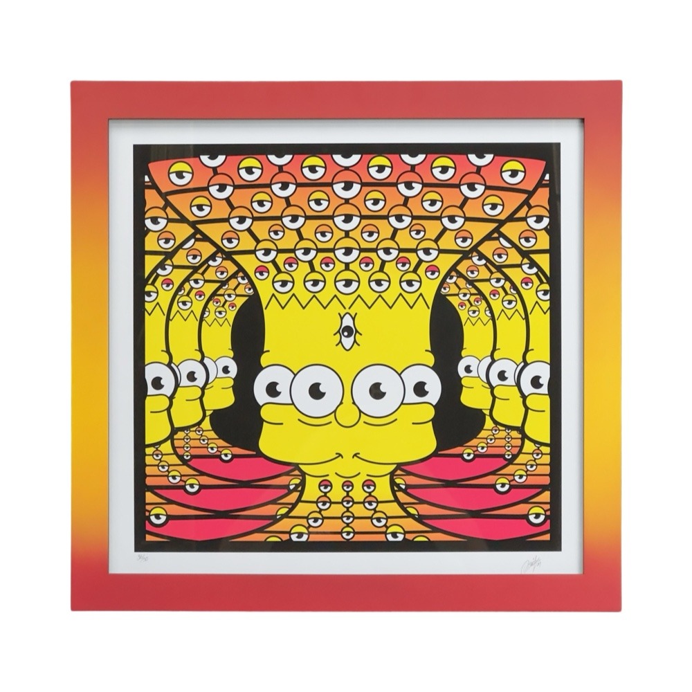 Trippy Bart 57x55 cm Framed Print By Burendo Studio 01 Monkey Paw Mexico