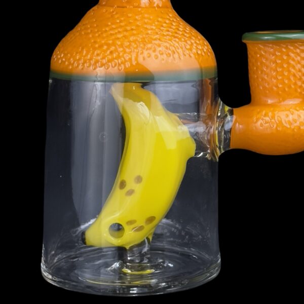 Smoke Chimp Orange Edition 6.5" Rig By The Glass Fish (Complete Set) 07 | Monkey Paw Mexico