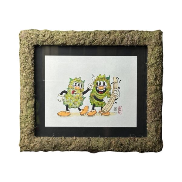 Bud Dance 33x30 cm Framed Original Artwork By Jualdi 01 Monkey Paw Mexico