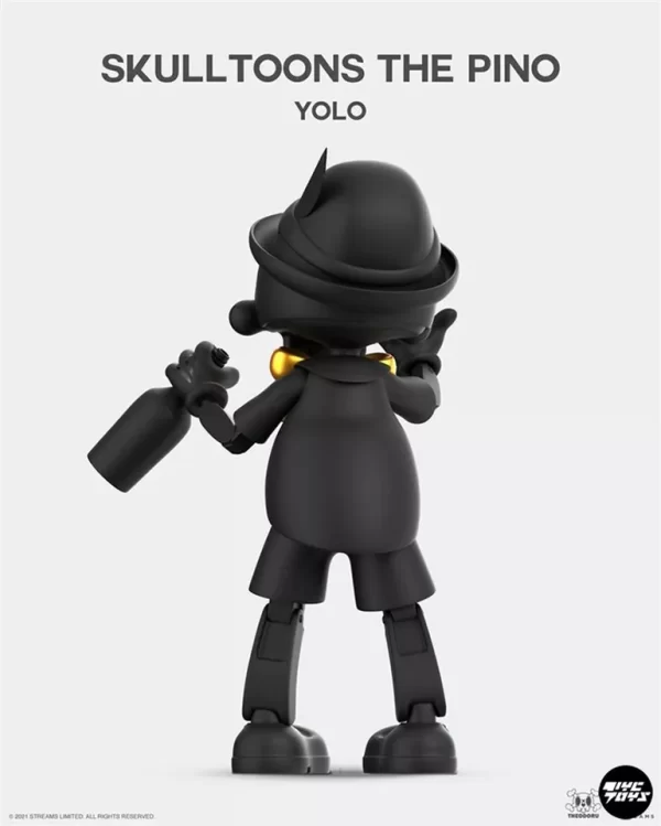 Skulltoons The Pino Yolo Black 13" Figure By Theodoru Monkey Paw Mexico