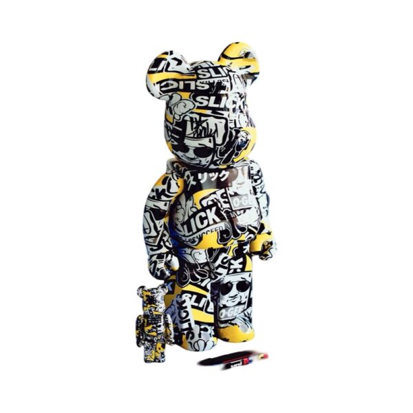 All Over Pattern Print Bearbrick 400% & 100% By OG Slick (DCON24 Exclusive) 01 | Monkey Paw México