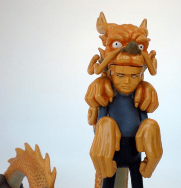 Dragon Boy Gold 10" Figure By Sam Flores Monkey Paw Mexico