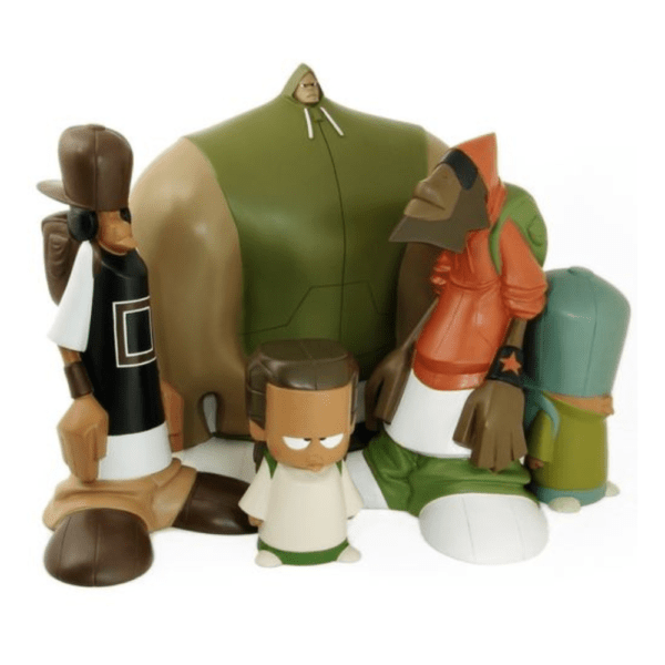 HOODIEZ Set of 5 Figures By Carl Jones Monkey Paw Mexico