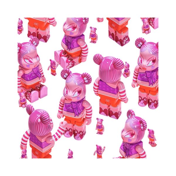 Pink Pastel Doll Bearbrick 400% & 100% By Fafi (DCON24 Exclusive) 04 | Monkey Paw México