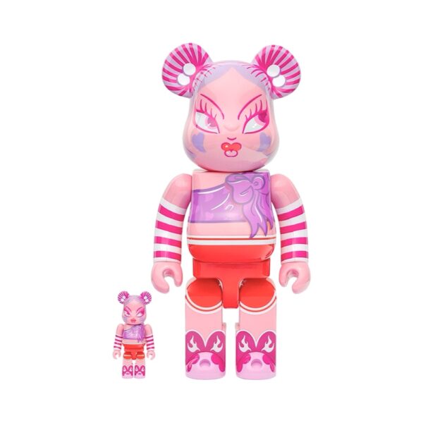 Pink Pastel Doll Bearbrick 400% & 100% By Fafi (DCON24 Exclusive) 05 | Monkey Paw México