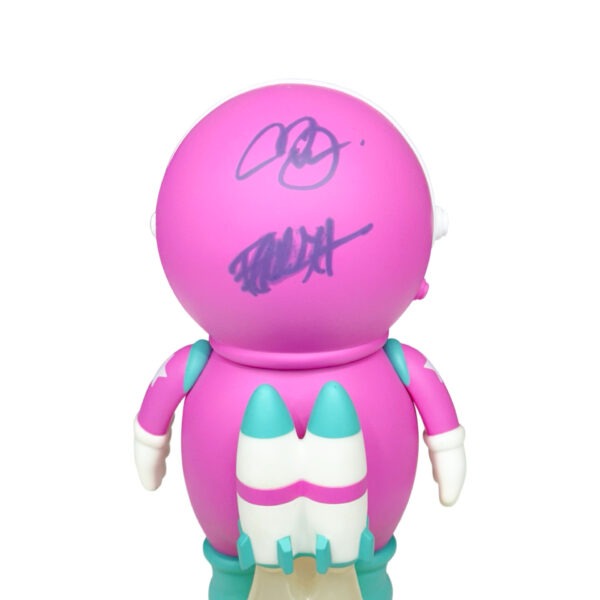 Dum English Pink Skull Astronaut Signed 10" Figure By Ron English Monkey Paw Mexico