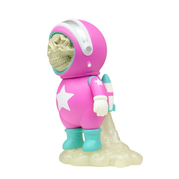 Dum English Pink Skull Astronaut Signed 10" Figure By Ron English Monkey Paw Mexico