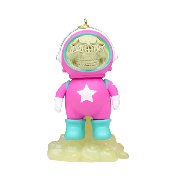 Dum English Pink Skull Astronaut 4" Figure By Ron English Monkey Paw Mexico