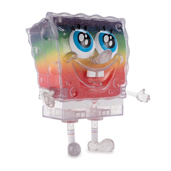 SpongeBob Real Sponge Inside Glitter Rainbow 8" Figure Monkey Paw Mexico