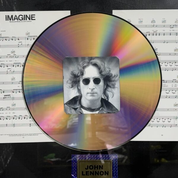 Imagine Vinyl 68 x 54 cm Framed Piece (1) | Monkey Paw Mexico