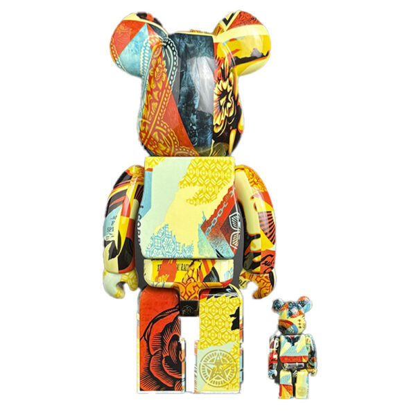 Shepard Fairey Bearbrick 400% & 100% figures by Obey (1) | Monkey Paw Mexico