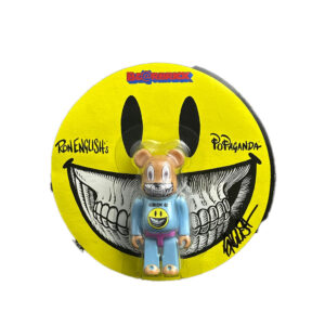 Smile Grin Bearbrick 100% figure by Ron English | Monkey Paw Mexico