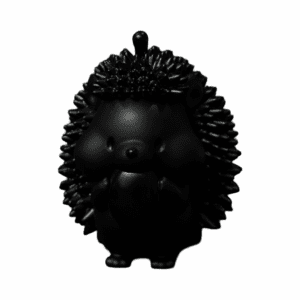 Black Durian Hedgehog 6” Figure Signed by Jinart