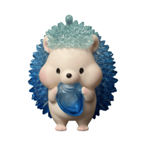 Clear Light Blue Durian Hedgehog 6” Figure Signed by Jinart