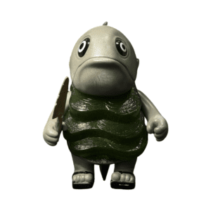 Grey/Green Fish 5” Figure by Chinolam