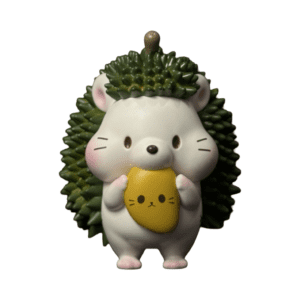 Olive Green Durian Hedgehog 6” Figure Signed by Jinart