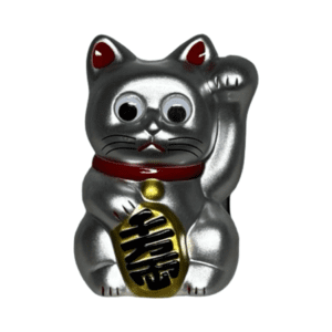 Lucky Cat Silver 5" Figure by leeeeeetoy