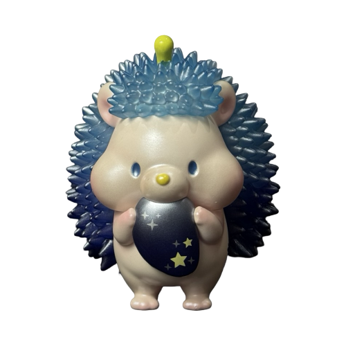 Clear Dark Blue Durian Hedgehog 6” Figure Signed by Jinart 1 | Monkey Paw Mexico