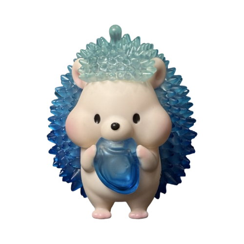 Clear Light Blue Durian Hedgehog 6” Figure Signed by Jinart 1 | Monkey Paw Mexico