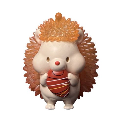 Clear Orange Durian Hedgehog 6” Figure Signed by Jinart 1 | Monkey Paw Mexico