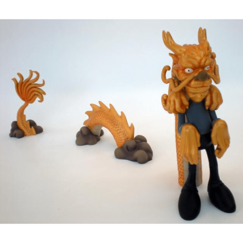 Dragon Boy Gold 10" Figure By Sam Flores Monkey Paw Mexico