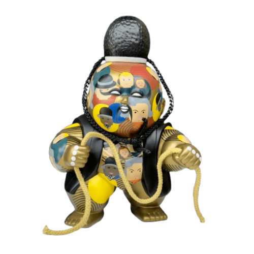 Ningyo Gosho Doll Plastic Gold 8" Figure Monkey Paw Mexico