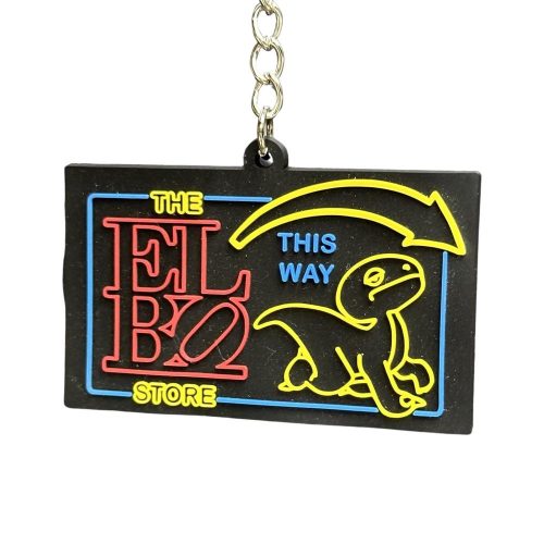 Elbostore Neon Sign 2" Keychain By Elbo Glass 01 | Monkey Paw Mexico