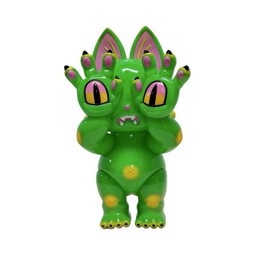 Hell's Cat Onigiri XL Neon Green Edition 12 Figure by Grape Brain 01 | Monkey Paw México