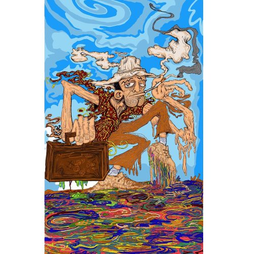 Melt Tech Gonzo 75x75 Tapestry By Vincent Gordon 01 | Monkey Paw Mexico