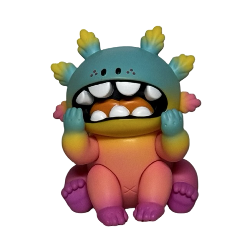Rainbow Axolot! Macaroni 6″ Figure by Grape Brain X Loo 1