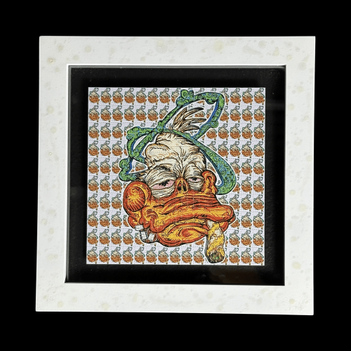 Spun Duck Blotter Art 30x30 Framed Print By Vincent Gordon 01 | Monkey Paw Mexico