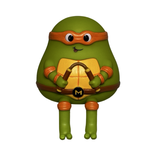 TMNT Michaelangelo Bean 7″ Figure by Sad Sales Man 1 | Monkey Paw Mexico