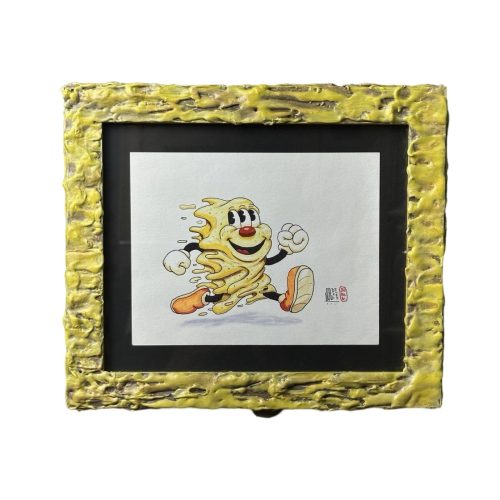 Honey 33x30 cm Framed Original Artwork By Jualdi 01 Monkey Paw Mexico