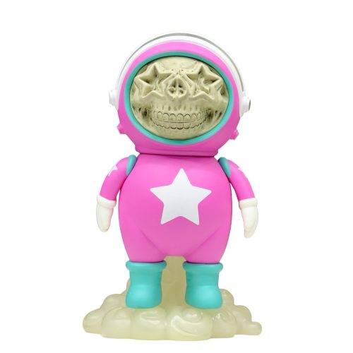 Dum English Pink Skull Astronaut Signed 10" Figure By Ron English Monkey Paw Mexico