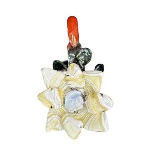 Flower Pendant White By ATXZ 01 Monkey Paw Mexico