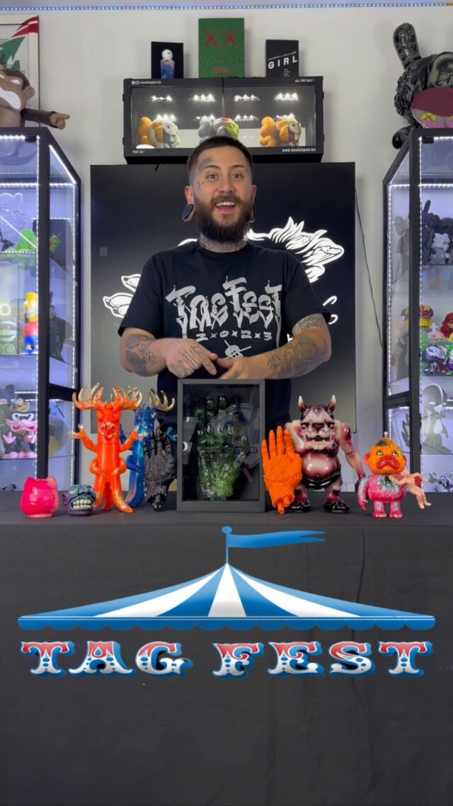¡Es nuestra primera vez en un festival fuera de México y queremos compartirlo contigo!🥳 Conoce @tagfest2023 by @toyartgallery y todas las exclusivas que hemos preparado para ti en colaboración de grandes artistas nacionales como son: @jennycherryart @carnicamilo @drekimurah @neandertaltoyz @d0gart @haruharuko__ @guicho_nunez . Si no es con nosotros… ¿Donde más?🔥 #heavyinthegame #patademonorules #monkeypawmexico #welovetoys #arttoys #vinyltoys #designertoys🔥 ・・・ #tagfest2023 #toyartgallery #festival #2023